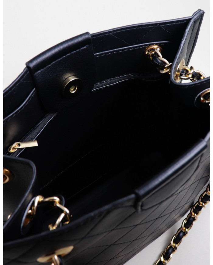 Black Lady Bag with Seams