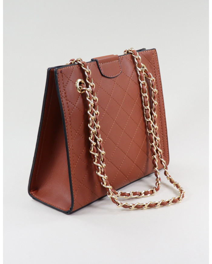 Lady Camel Bag con costuras