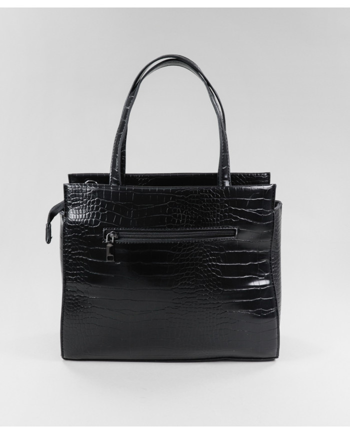 Damas Negro Maleta con Correa de Mano