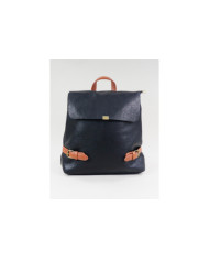 Ladies Black Backpack with Buckles