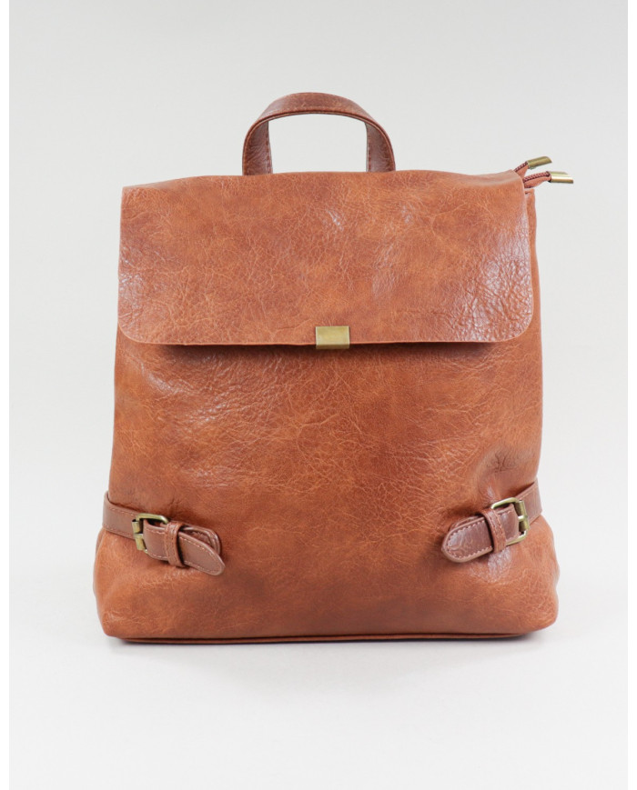 Damas Camel Mochila con Buckles