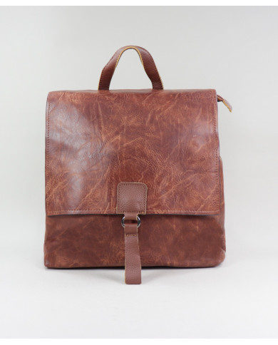 Brown backpack with Application Decorative