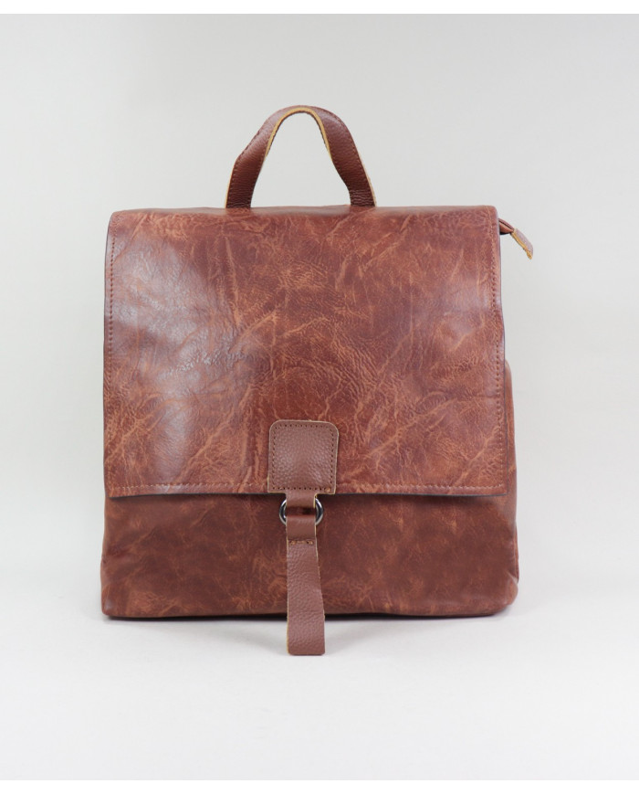 Brown backpack with Application Decorative