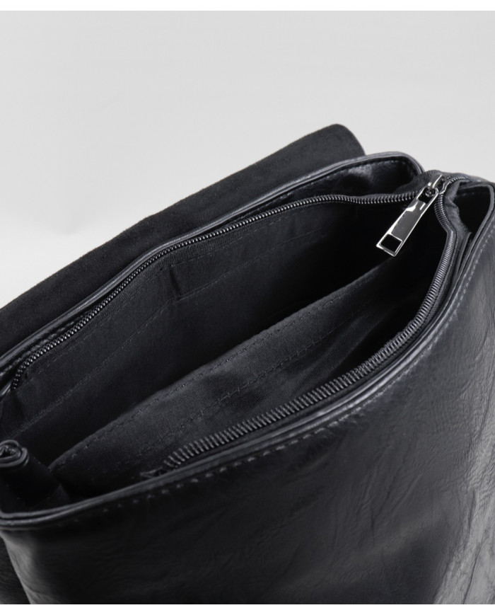 Black Backpack with Application Decorative