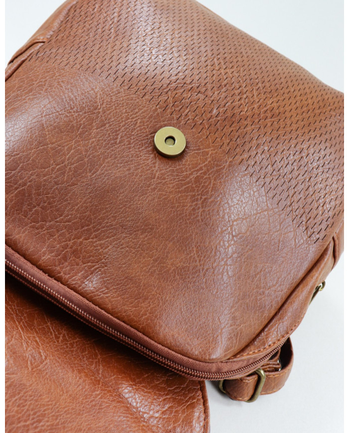 Mochila Camel de Senhora com Tira Decorativa