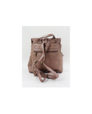 Damas Taupe Mochila con tira decorativa