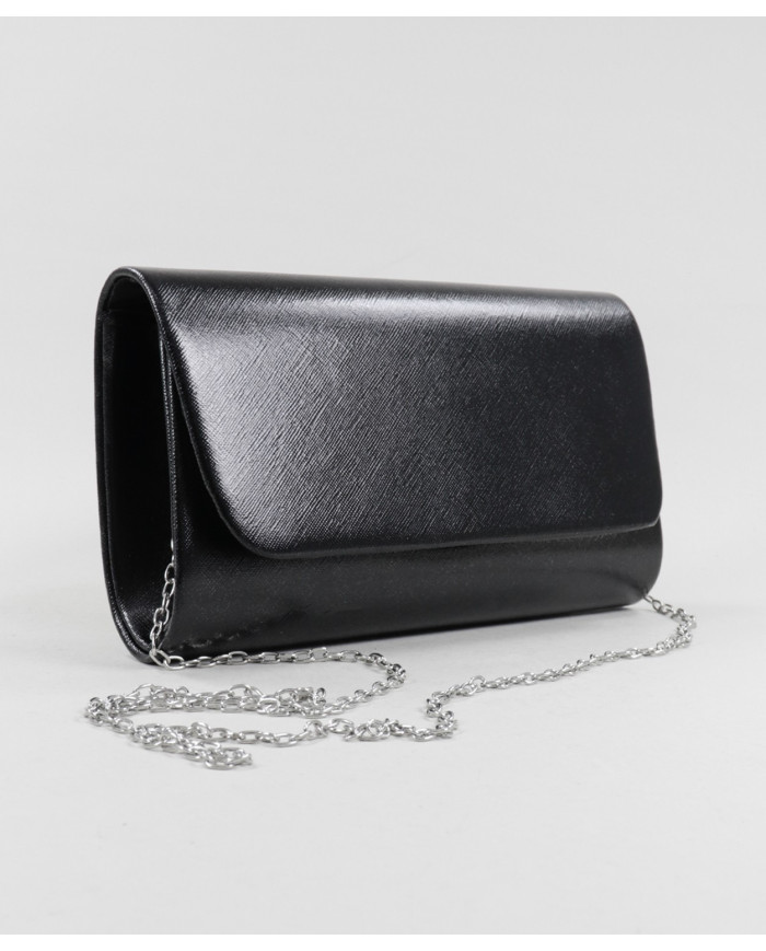 Pochete Preta de Cerimónia com Correntes