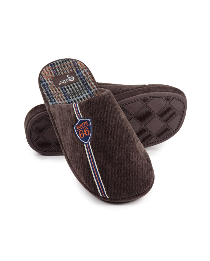 Room Slippers Men's Browns Route 66