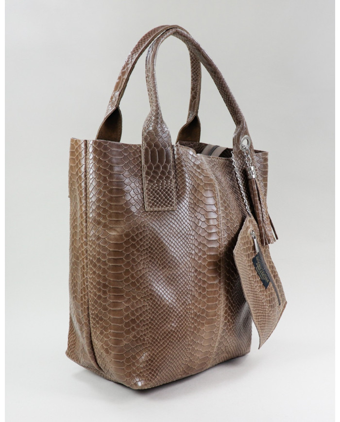 Mala Taupe de Senhora Tipo Shopper