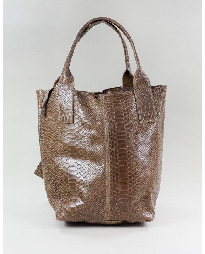 Mala Taupe de Senhora Tipo Shopper