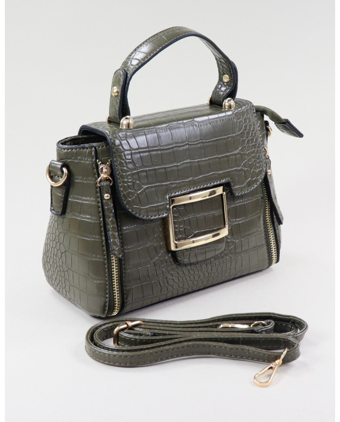 Women's Green Bag with Clasps
