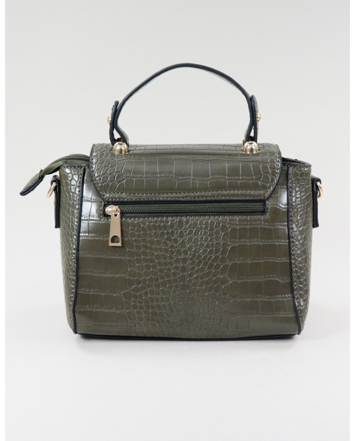 Bolsa verde de mujeres con broches