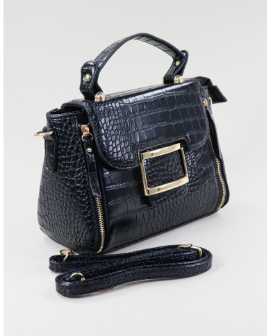 Black Lady Suitcase with Clasps