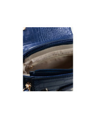 Maleta de dama azul con broches