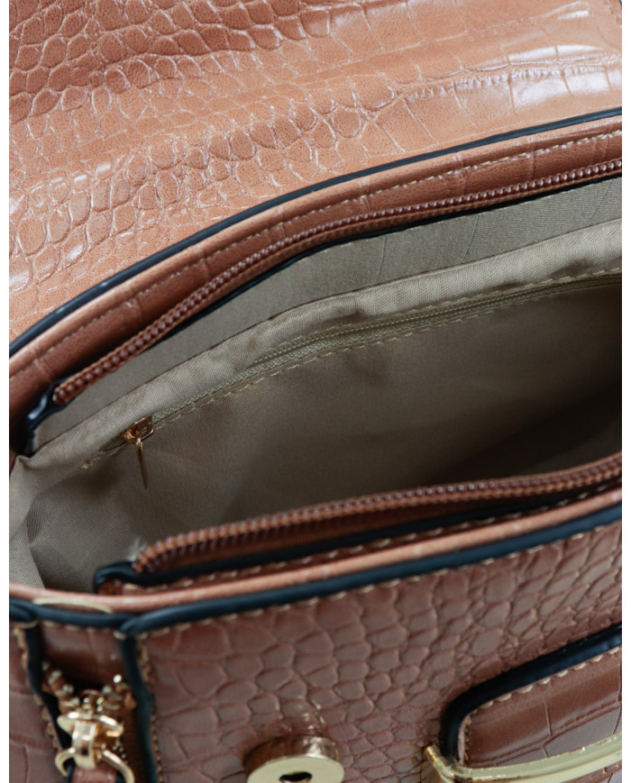 Mala Taupe de Senhora com Fechos