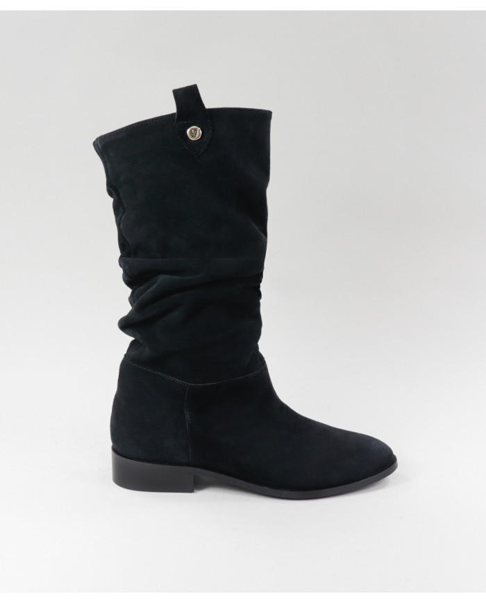 Botas Preta Rasas Ginova de Cano Alto