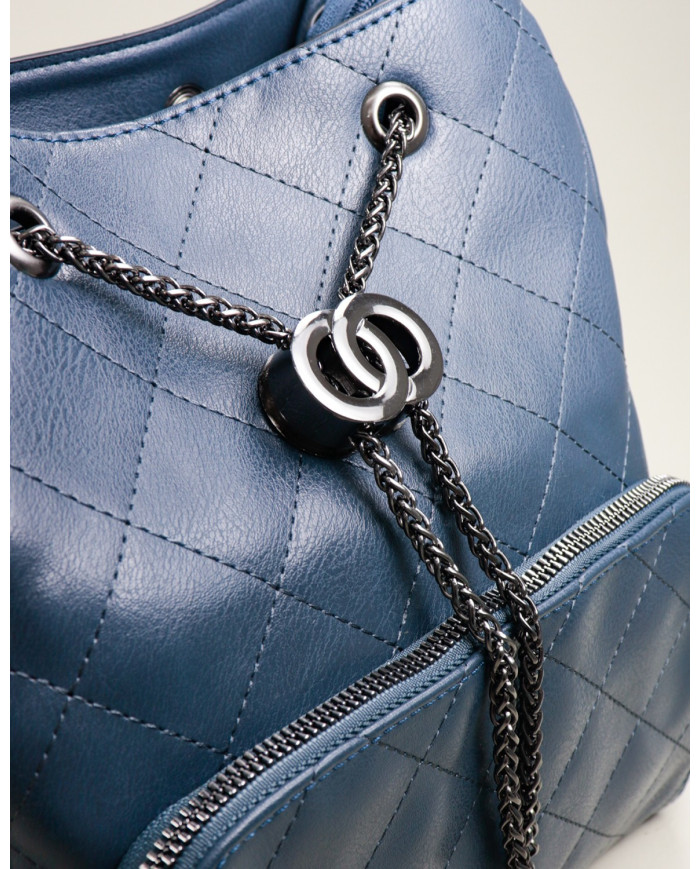 Blue Lady Suitcase with Adjustable Applique