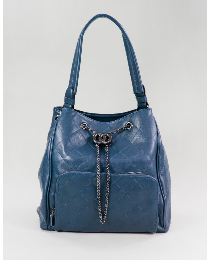 Maleta de la señora azul con aplique ajustable