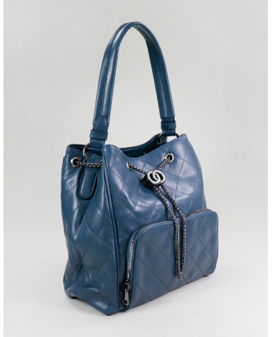 Blue Lady Suitcase with Adjustable Applique