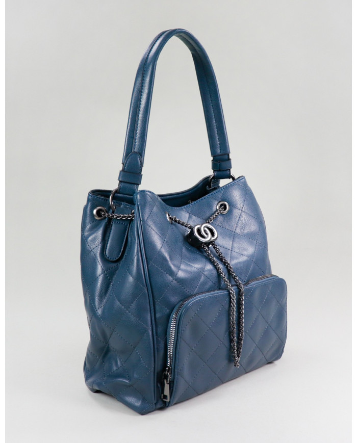 Maleta de la señora azul con aplique ajustable