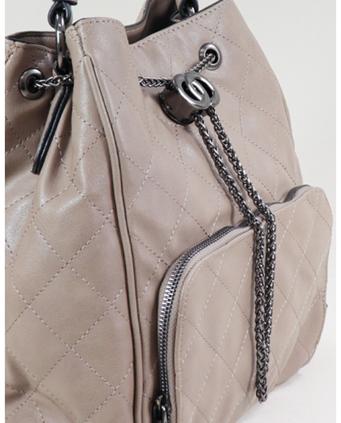 Chicas Taupe Bolsa con Ajustable Aplicable