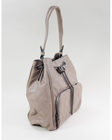 Mala Taupe de Senhora com Aplique Ajustável