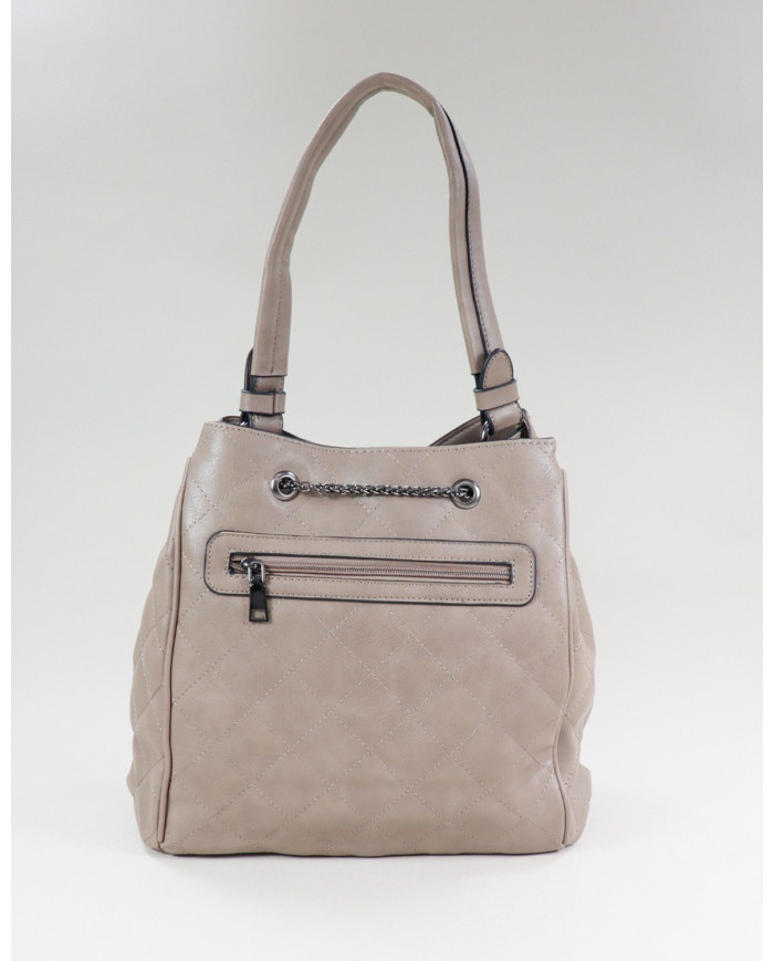 Ladies Taupe Bag with Adjustable Apply