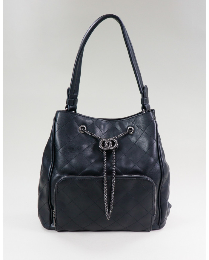 Damas Negro caso con aplique ajustable