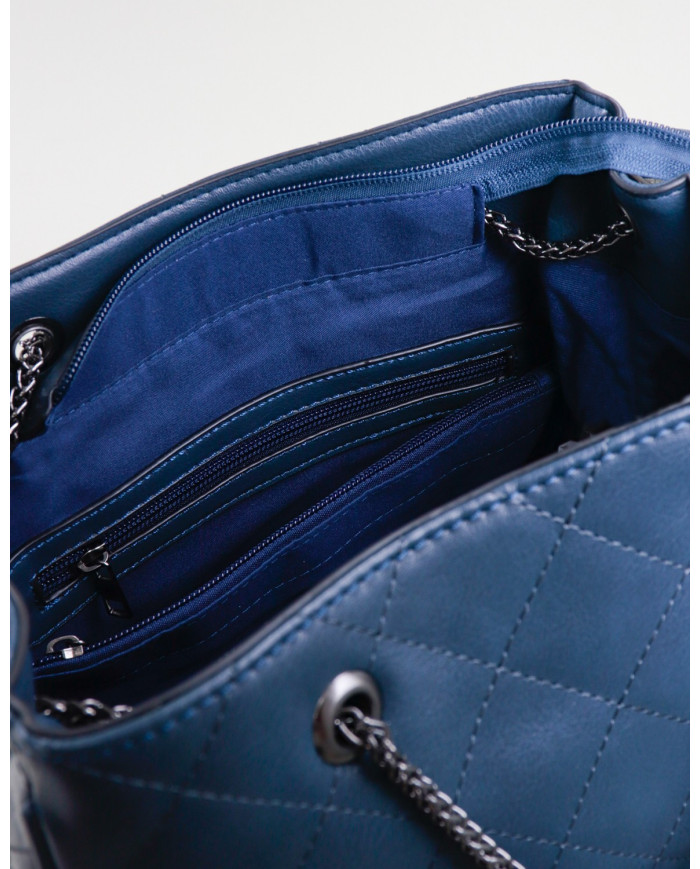 Maleta de la señora azul con aplique ajustable