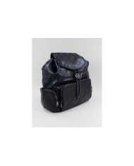 Mochila Preta de Senhora com Aplique Ajustável