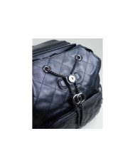 Damas Mochila negra con aplicación ajustable