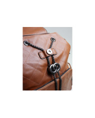 Damas Camel Mochila con Applique ajustable