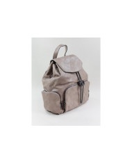 Mochila Taupe de Senhora com Aplique Ajustável