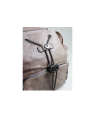 Mochila Taupe de Senhora com Aplique Ajustável