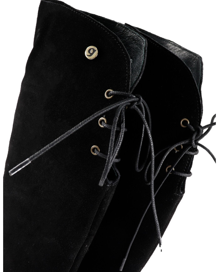 Bota Preto Rasa Cano Alto Ginova