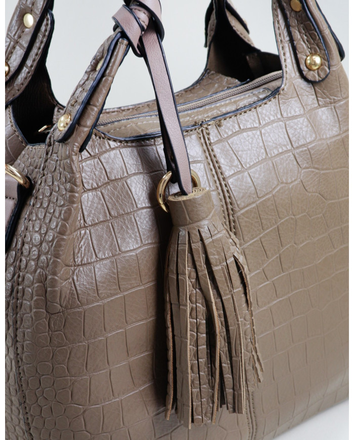 Lady Taupe Mala con Berloque