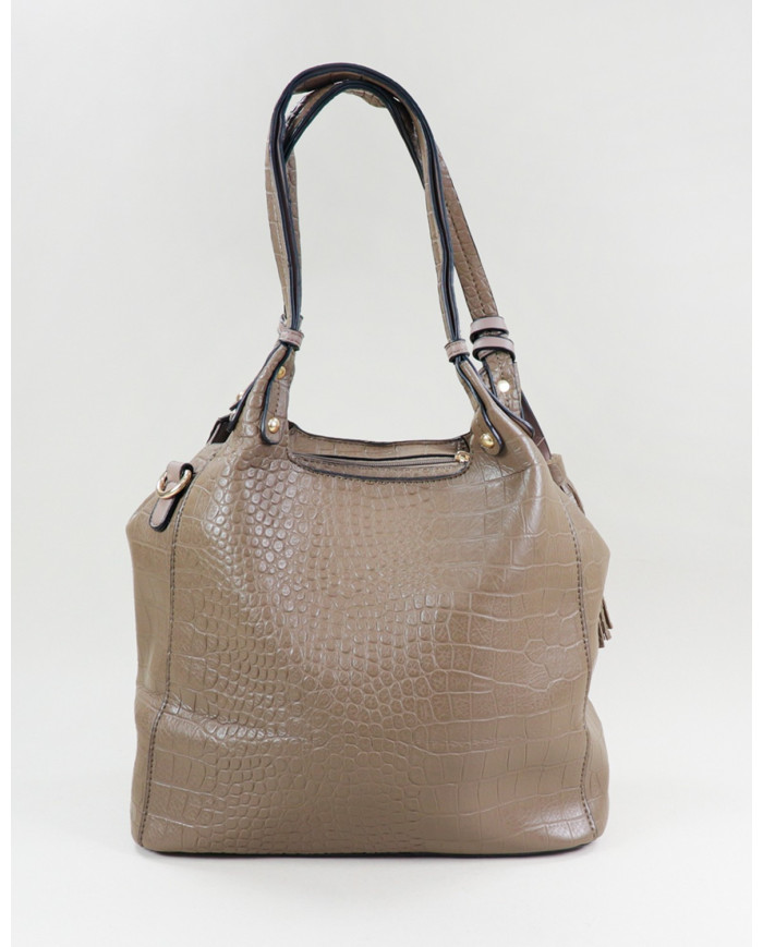 Mala Taupe de Senhora com Berloque