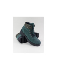 Botins Kaki Rasos Ginova em Camurça