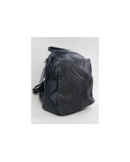 Ladies Black Backpack with Pattern