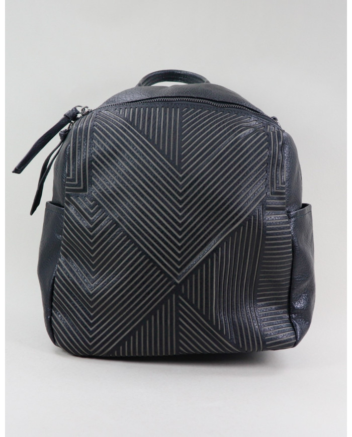 Damas Black Backpack con patrón