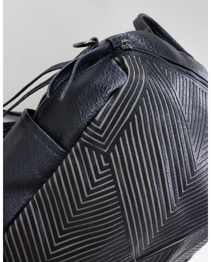 Mochila Preto de Senhora com Padrão