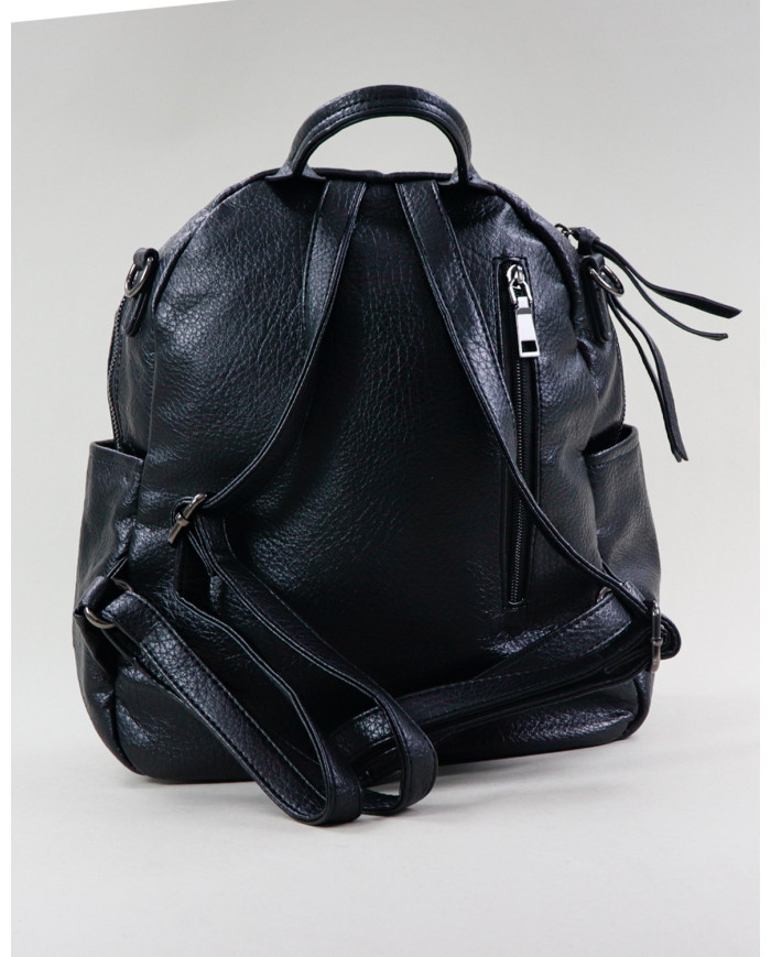 Mochila Preto de Senhora com Padrão