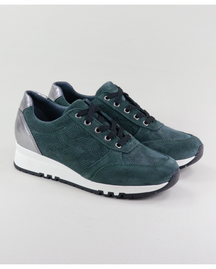 Sapatilhas Verdes de Senhora Ginova de Atacadores