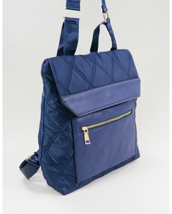 Blue Lady Backpack with Decorative Pala