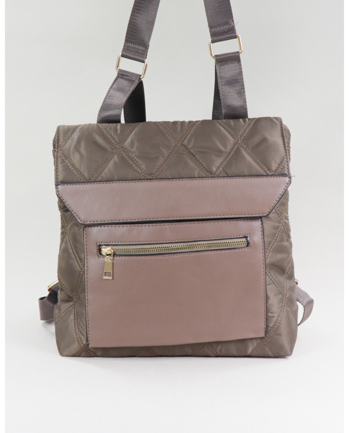 Ladies Green Backpack with Decorative Pala