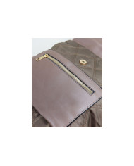 Mochila Verde de Senhora com Pala Decorativa