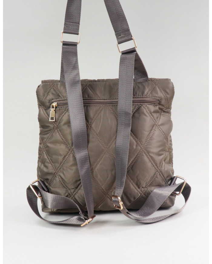 Mochila Verde de Senhora com Pala Decorativa