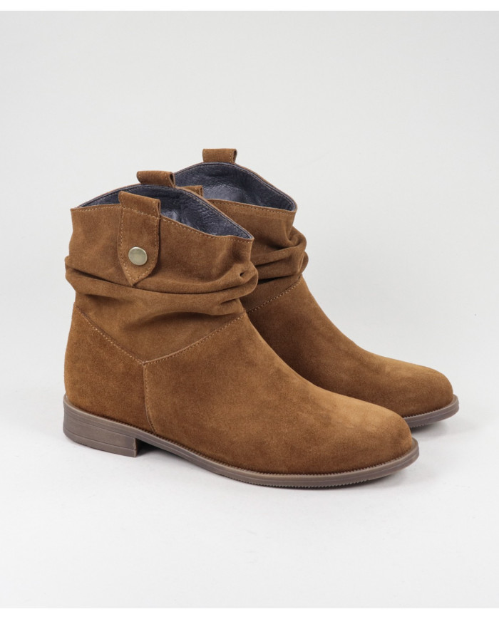 Ginova Rasa Botas con efecto arrugado