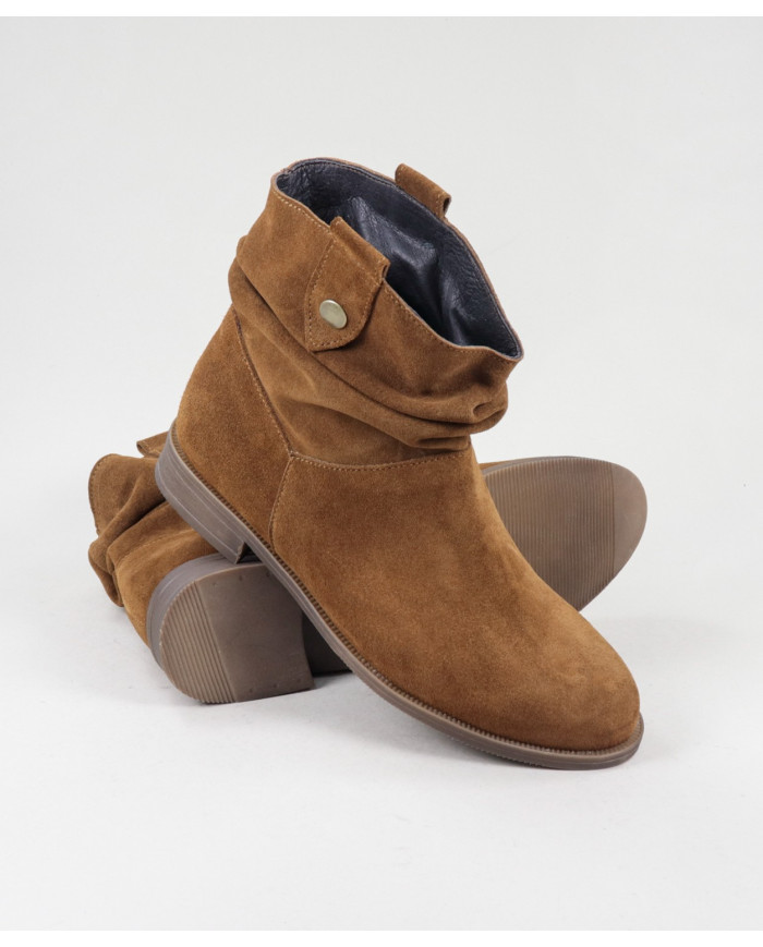 Ginova Rasa Botas con efecto arrugado