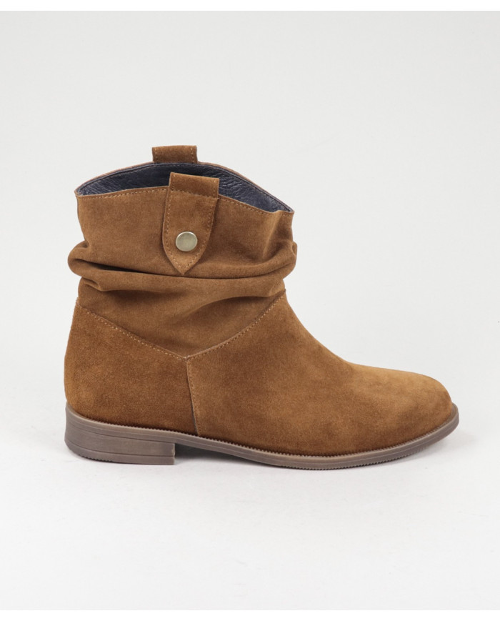 Ginova Rasa Botas con efecto arrugado